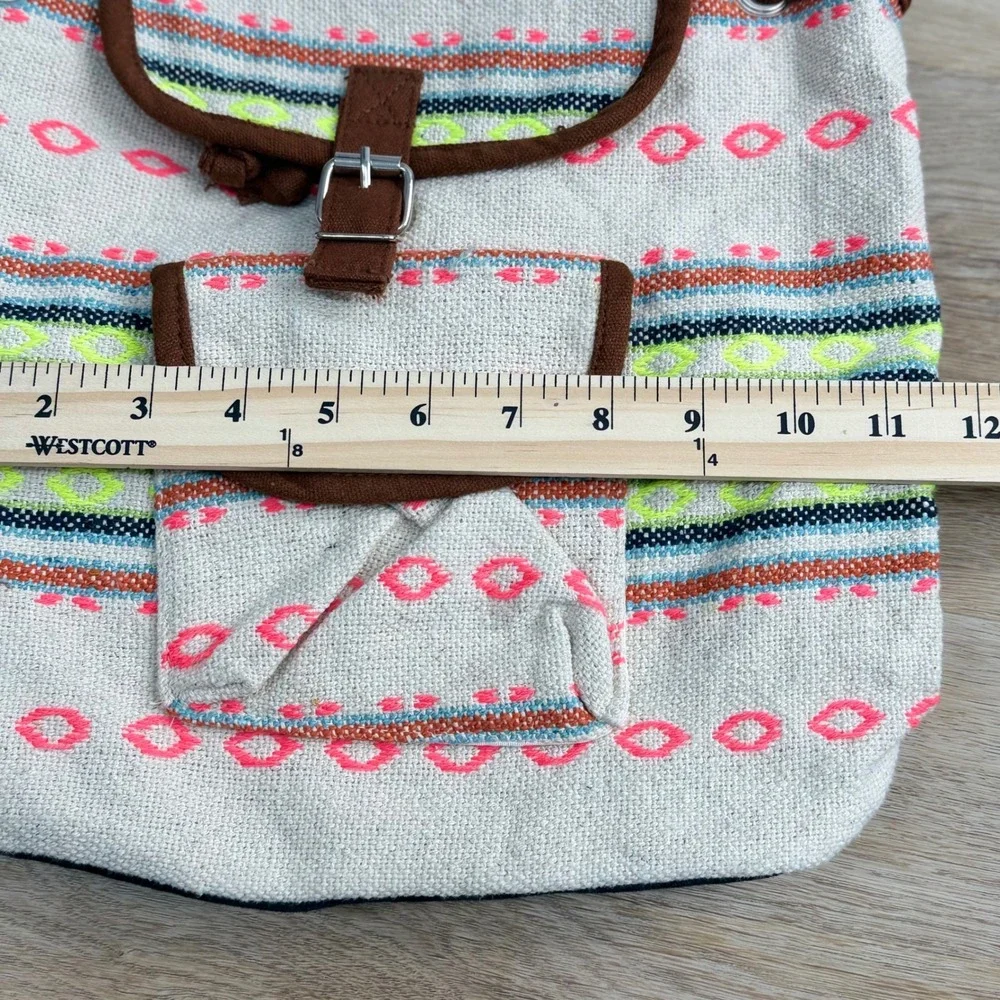 Woven Canvas Southwestern Backpack Women Small Unbranded Boho Festival Indie